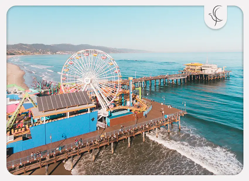ویزای توریستی آمریکا با اسکله سانتامونیکا در کالیفرنیا
